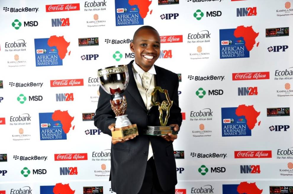 Foto de Boniface en la ceremonia de entrega de los Premios Prince Claus 2012. Fuente: Kevin Oyugi/Niaje. 