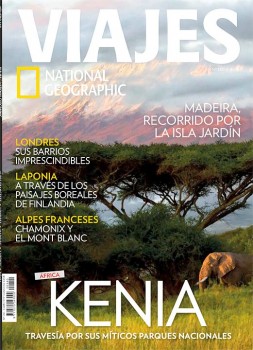 Portada de National Geographic Viajes. Foto de portada Marina Cano en Kenya