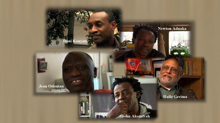 Cinco fotogramas del documental "Creation in Exile. Five Filmmakers in Conversation".