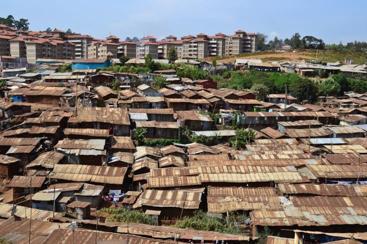 Kibera, uno de los slums más grande de África.