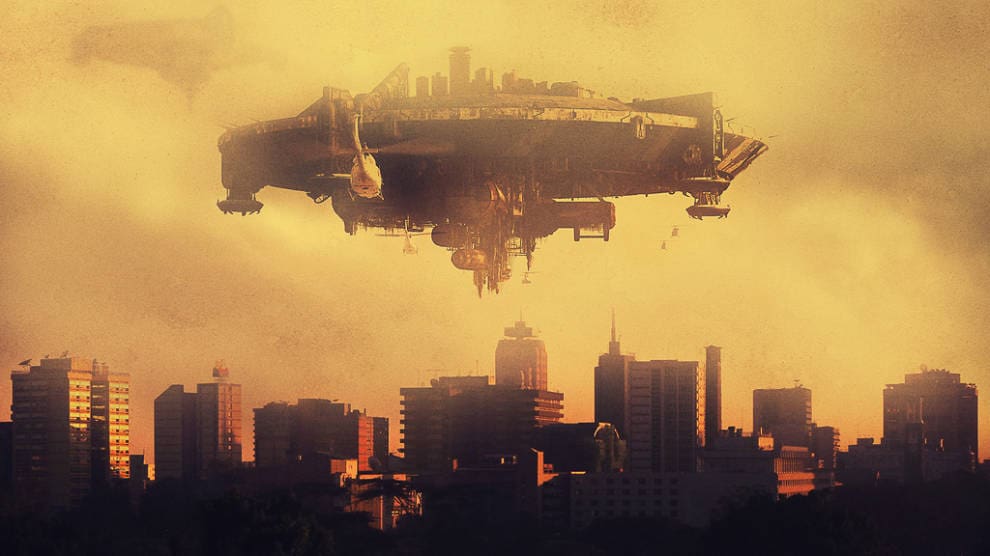 Adaptación de la película sudafricana "District 9" en el paisaje urbano nairobense, por Mutua Matheka. 