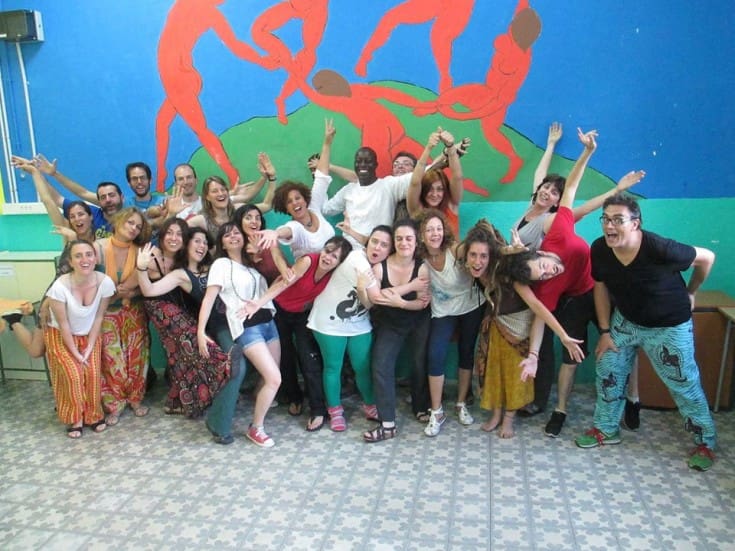 Los participantes en la formación impartida por Mamadou Diol junto a La Xixa Teatre. Foto: Cedida por La Xixa Teatre