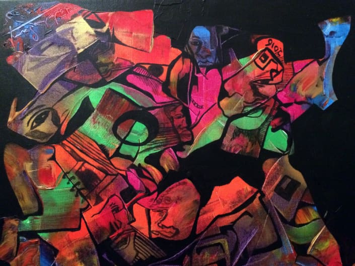 “Deconstrucción”, de Justo Alioundine Nguema Pouye. "Deconstrucción", de Justo Alioundine Nguema Pouye.