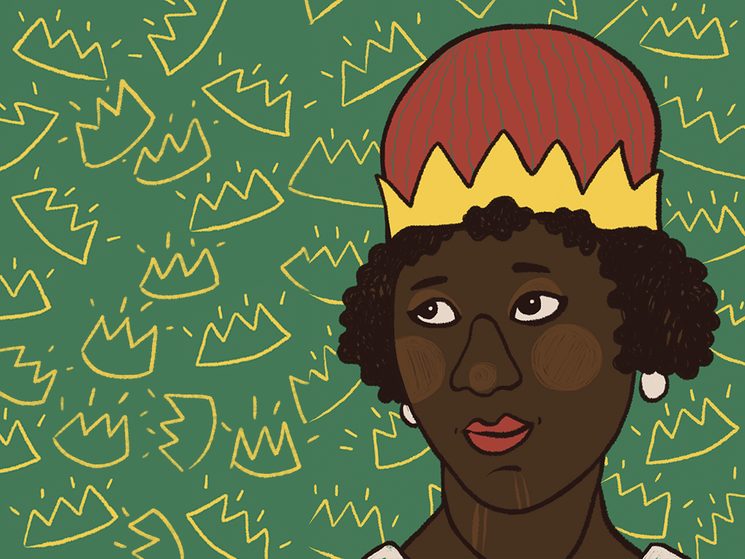 La imagen del Nzinga que ilustra la biografía de la reina angoleña