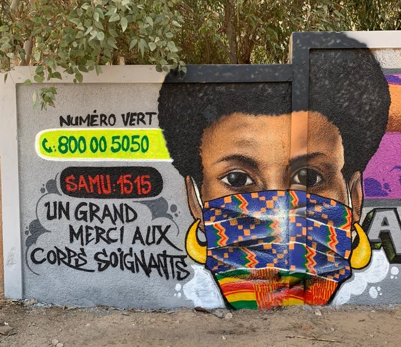 Mural en Dakar realizado por el colectivo RBS Crew.