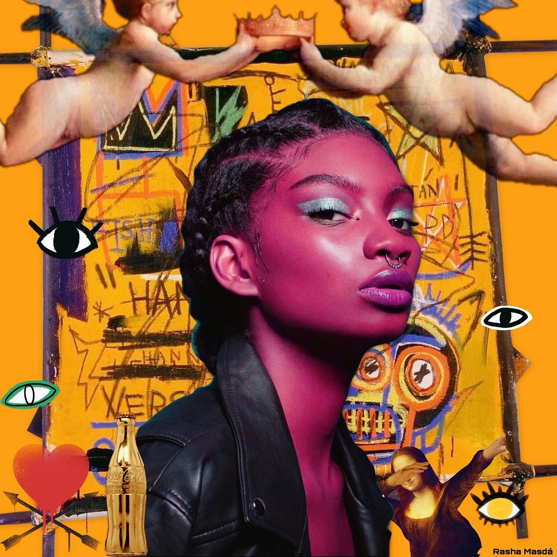 Ashé Oshun. Serie People of Color (2020), collage digital, de Rasha Masdá.