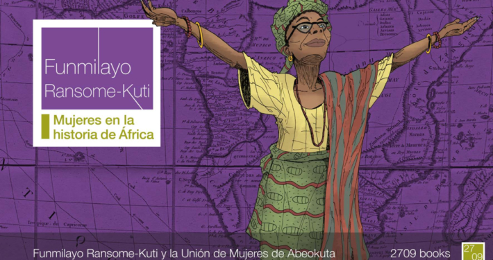 Portada del cómic Funmilayo Ransome-Kuti y la Unión de Mujeres de Abeokuta